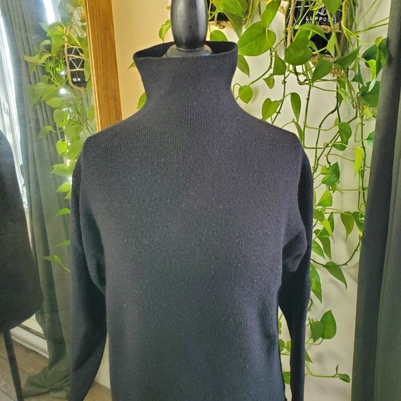 BABATON | Long Sleeve Turtleneck 100% Merino Wool Black Maclean Dress (Size M/L) - Picture 4 of 10